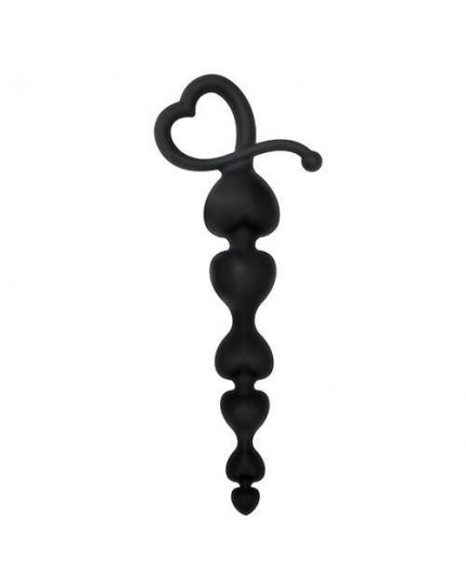 Sexy Shop Online I Trasgressivi - Palline Anali - Catena Anale Hearty Anal Wand Nero Silicone - Toyz4Lovers