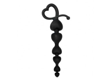 Palline Anali - Catena Anale Hearty Anal Wand Nero Silicone - Toyz4Lovers