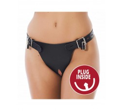 Sexy Shop Online I Trasgressivi - Cintura Di Castità - Slip Di Castità Con Lucchetti e Plug Interno - Rimba