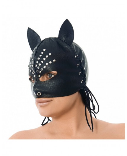 Sexy Shop Online I Trasgressivi - Maschera BDSM - Maschera Con Le Orecchie Decorato Con Rivetti - Rimba