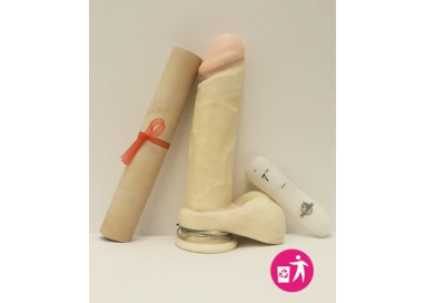 Sex Toy RottAmato - Realistic Cock Vibrating 8'' White - Doc Johnson Sex Toy RottAmato - Realistic Cock Vibrating 8'' White - Doc Johnson