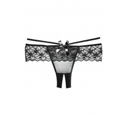 Sexy Shop Online I Trasgressivi - Sexy Lingerie - Crotchless Angel Panty Black - Allure