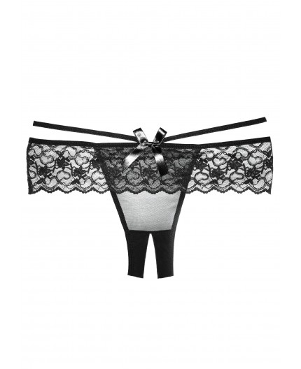 Sexy Shop Online I Trasgressivi - Sexy Lingerie - Crotchless Angel Panty Black - Allure