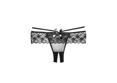 Sexy Lingerie - Crotchless Angel Panty Black - Allure