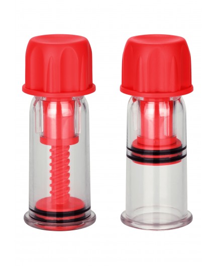 Sexy Shop Online I Trasgressivi - Pompe Per Capezzoli - Colt Nipple Pro Suckers Red - California Exotic Novelties