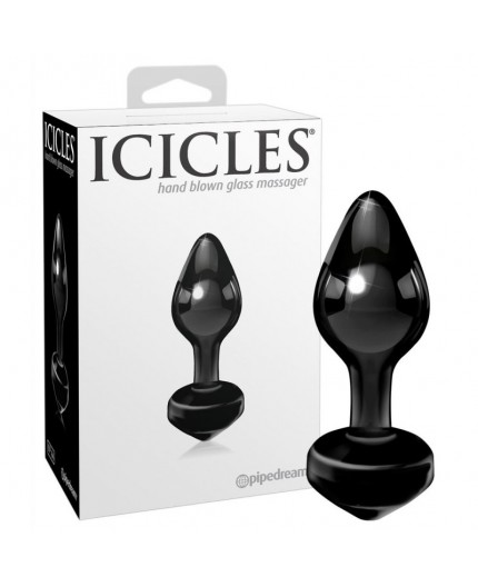 Sexy Shop Online I Trasgressivi - Plug Anale In Vetro - Icicles N.44 Black - Pipedream