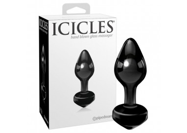 Plug Anale In Vetro - Icicles N.44 Black - Pipedream
