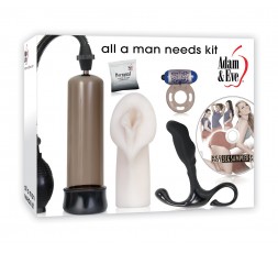 Sexy Shop Online I Trasgressivi - Kit e Set Vibrante - A&E All A Man Needs Kit - Adam & Eve