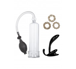 Sexy Shop Online I Trasgressivi - Kit e Set - His Essential Pump Kit Transparent - California Exotic Novelties