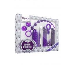 Sexy Shop Online I Trasgressivi - Kit e Set Per Coppia Vibrante - Imperial Rabbit Kit Dark Purple - Toy Joy