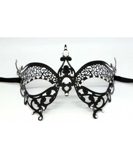 Sexy Shop Online I Trasgressivi - Maschera BDSM - Maschera Nera In Ferro e Brillanti - Fifty Shades Of Grey