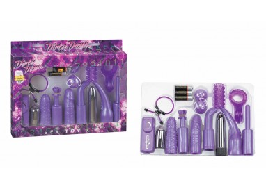 Kit e Set Vibrante - Dirty Dozen Sex Toy Kit Purple - Seven Creations