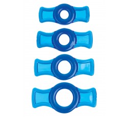 Sexy Shop Online I Trasgressivi - Kit e Set - TitanMen Cock Ring Set Blue - Doc Johnson