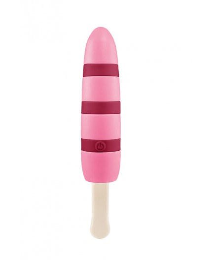 Sexy Shop Online I Trasgressivi - Vibratore Design - Popsicle A Strisce Fucsia e Rosa - NMC