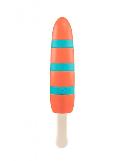 Sexy Shop Online I Trasgressivi - Vibratore Design - Popsicle A Strisce Azzurro e Arancio - NMC