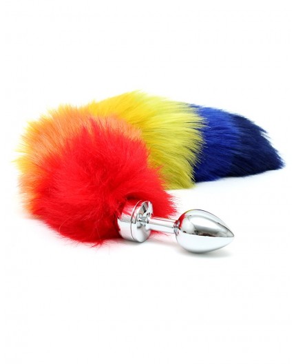 Sexy Shop Online I Trasgressivi - Plug Con Coda - Butt Plug Small With Rainbow Tail - Rimba