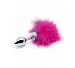 Sexy Shop Online I Trasgressivi - Plug Con Coda - Butt Plug Small With Pink Feather - Rimba