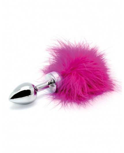 Sexy Shop Online I Trasgressivi - Plug Con Coda - Butt Plug Small With Pink Feather - Rimba