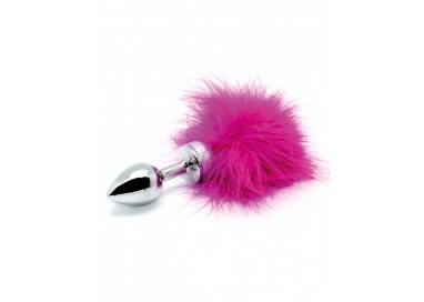 Plug Con Coda - Butt Plug Small With Pink Feather - Rimba