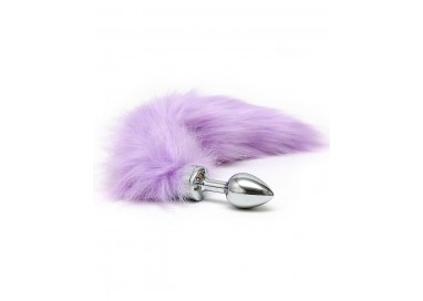 Plug Con Coda - Butt Plug Small With Lilac Tail - Rimba