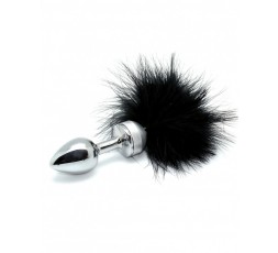 Sexy Shop Online I Trasgressivi - Plug Con Coda - Butt Plug Small With Black Feather - Rimba