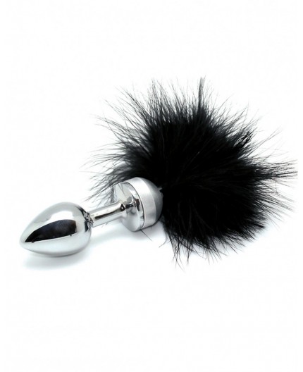 Sexy Shop Online I Trasgressivi - Plug Con Coda - Butt Plug Small With Black Feather - Rimba