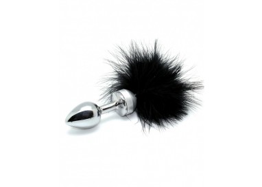 Plug Con Coda - Butt Plug Small With Black Feather - Rimba