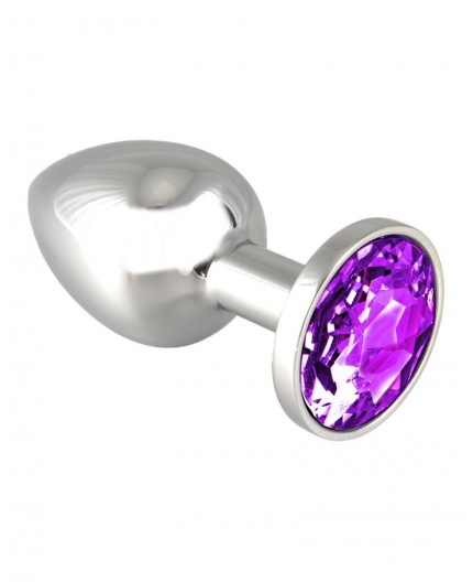 Sexy Shop Online I Trasgressivi - Plug Anale In Metallo - Butt Plug Small With Crystal Viola - Rimba