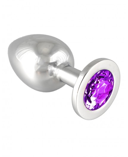 Sexy Shop Online I Trasgressivi - Plug Anale In Metallo - Butt Plug Big With Crystal Viola - Rimba