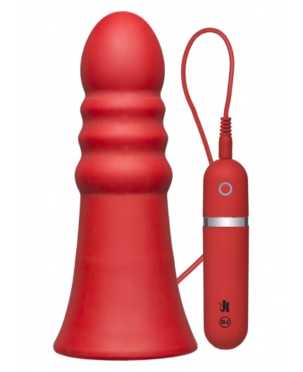 Sexy Shop Online I Trasgressivi - Plug Anale Vibrante - Butt Plug Ridged 8 Inch Red - Doc Johnson