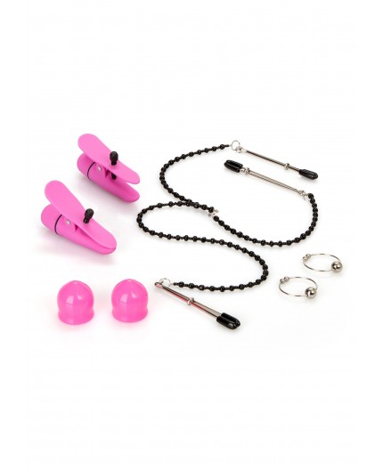 Sexy Shop Online I Trasgressivi - Kit e Set Vibrante - Her's Intimate Kit Black & Pink - California Exotic Novelties