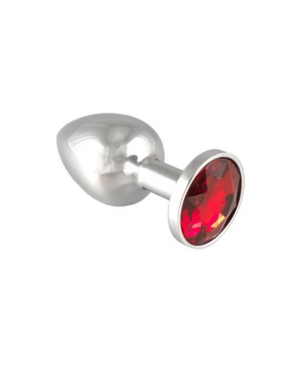 Sexy Shop Online I Trasgressivi - Plug Anale In Metallo - Plug Alluminio Con Cristallo Rosso - Rimba