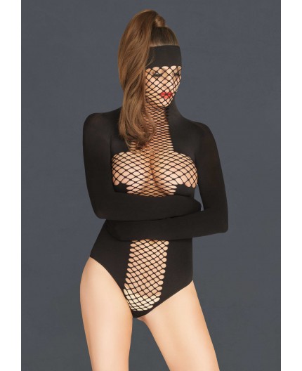 Sexy Shop Online I Trasgressivi - Sexy Lingerie - Masked Teddy Black - Leg Avenue