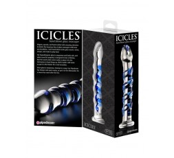 Sexy Shop Online I Trasgressivi - Fallo Realistico Dildo In Vetro - Icicles Hand Blown Glass Massager Blue - Pipedream