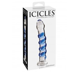 Sexy Shop Online I Trasgressivi - Fallo Realistico Dildo In Vetro - Icicles Hand Blown Glass Massager Blue - Pipedream