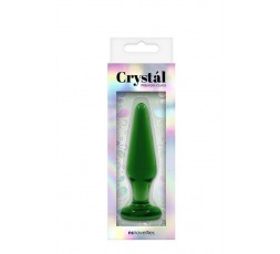 Sexy Shop Online I Trasgressivi - Plug Anale In Vetro - Crystal Tapered Glass Plug Medium Green - NS Novelties