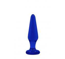 Sexy Shop Online I Trasgressivi - Plug Anale In Vetro - Crystal Tapered Glass Plug Medium Blue - NS Novelties