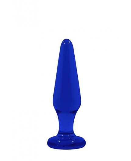 Sexy Shop Online I Trasgressivi - Plug Anale In Vetro - Crystal Tapered Glass Plug Medium Blue - NS Novelties