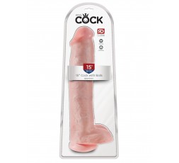 Sexy Shop Online I Trasgressivi - Fallo Realistico XXL - King Cock 15 Cock With Balls Flesh - Pipedream