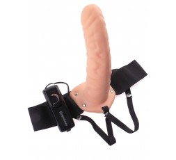 Sexy Shop Online I Trasgressivi - StrapOn Uomo Vibrante - Vibrating Hollow StrapOn Flesh Series 8 - Pipedream