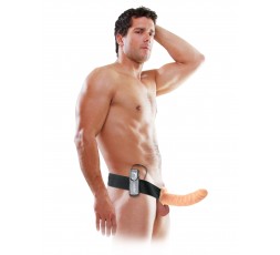 Sexy Shop Online I Trasgressivi - StrapOn Uomo Vibrante - Vibrating Hollow StrapOn Flesh Series 8 - Pipedream