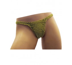 Sexy Shop Online I Trasgressivi - Slip Transgender By Ivete Pessoa - Slip Calcinha Giallo e Nero Pitonato - Ivete Pessoa