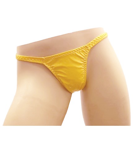 Sexy Shop Online I Trasgressivi - Slip Transgender By Ivete Pessoa - Calcinha Giallo Plastificato Brillante - Ivete Pessoa