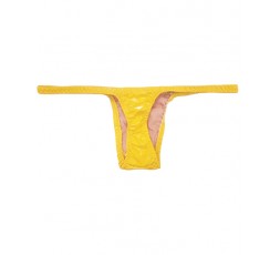 Sexy Shop Online I Trasgressivi - Slip Transgender By Ivete Pessoa - Calcinha Giallo Plastificato Brillante - Ivete Pessoa