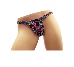 Sexy Shop Online I Trasgressivi - Slip Transgender By Ivete Pessoa - Calcinha Nero con Teschi Multicolore - Ivete Pessoa