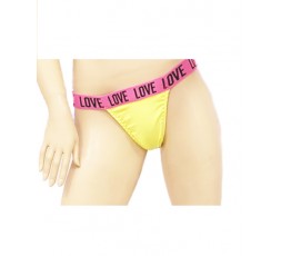 Sexy Shop Online I Trasgressivi - Slip Transgender By Ivete Pessoa - Calcinha Giallo Fluo Love Rosa - Ivete Pessoa