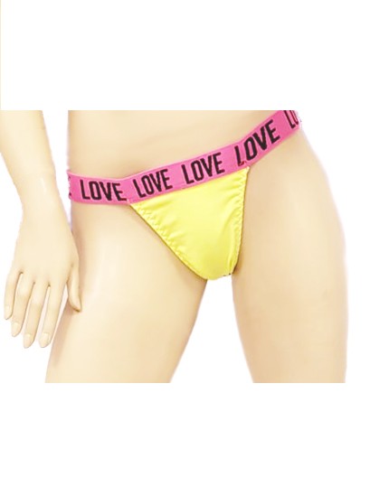 Sexy Shop Online I Trasgressivi - Slip Transgender By Ivete Pessoa - Calcinha Giallo Fluo Love Rosa - Ivete Pessoa