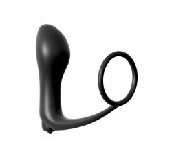 Sexy Shop Online I Trasgressivi - Stimolatore Prostatico Vibrante - Cockring Vibrating Plug Black - Pipedream