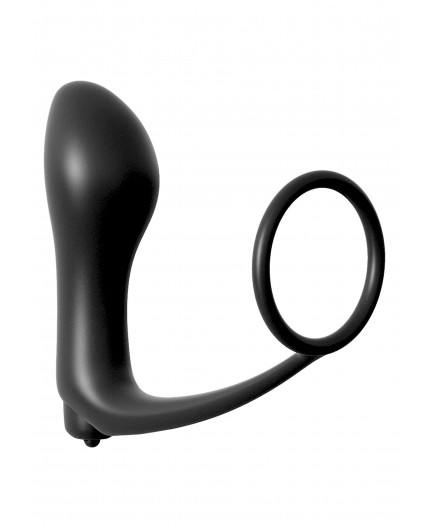 Sexy Shop Online I Trasgressivi - Stimolatore Prostatico Vibrante - Cockring Vibrating Plug Black - Pipedream