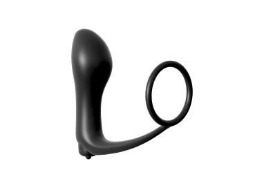 Stimolatore Prostatico Vibrante - Cockring Vibrating Plug Black - Pipedream